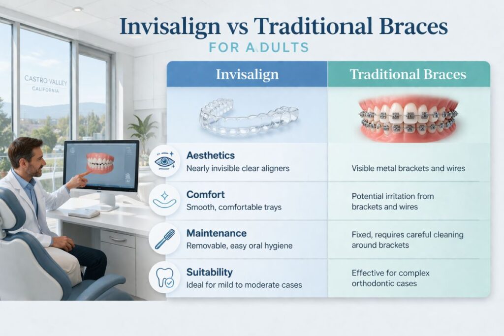 invisalign vs traditional braces