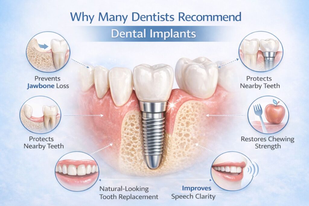 why many dentists recommend dental implants
