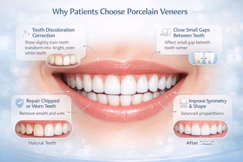 why patients choose porcelain veneers